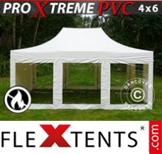 Folding canopy Xtreme Heavy Duty 4x6 m White, incl. 8 sidewalls