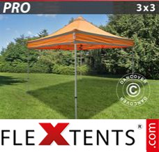 Folding canopy PRO Work tent 3x3 m Orange Reflective