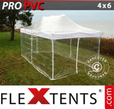 Folding canopy Xtreme 4x6 m Clear, incl. 8 sidewalls