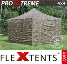 Folding canopy Xtreme 4x4 m Camouflage/Military, incl. 4 sidewalls