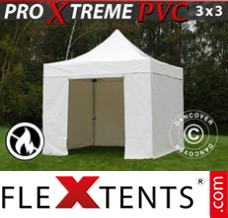 Folding canopy Xtreme Heavy Duty 3x3 m White, Incl. 4 sidewalls