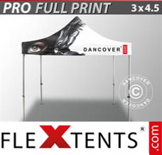 Folding canopy PRO with full digital print, 3x4.5 m